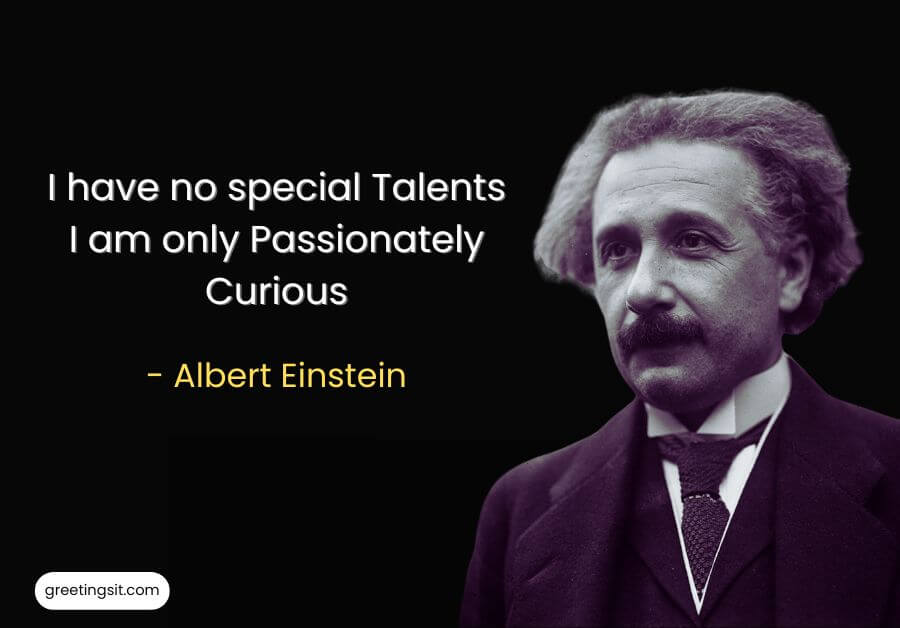 I have no special Talents I am only Passionately Curious - Albert Einstein Quotes