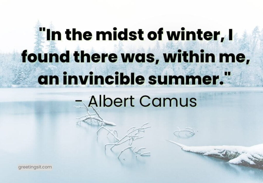Snowy Forest Serenity Albert Camus Quote Good Morning Images
