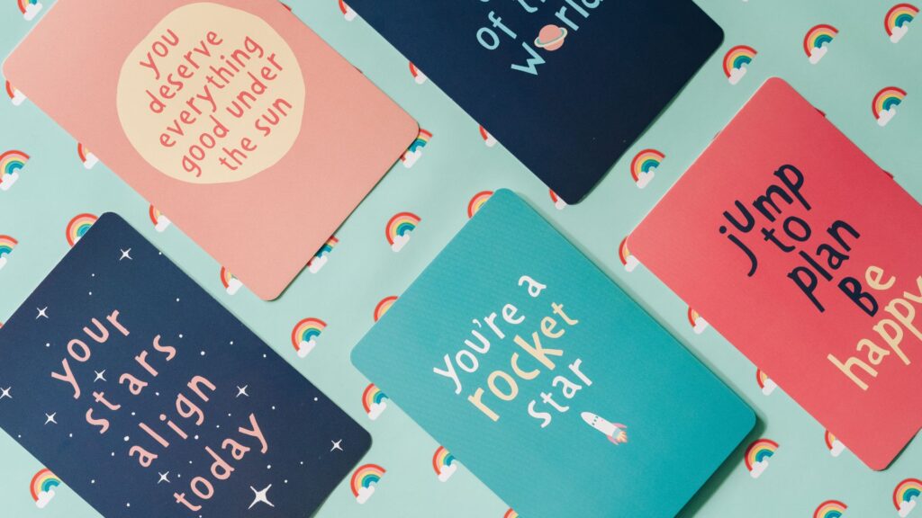 A sample selection of contemporary digital greeting cards for birthdays, anniversaries, and congratulations